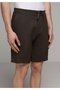 Regular Fit Mid Waist Straight Men's Brown Shorts - 4