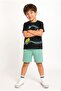 Boys Printed Short Sleeve T-Shirt and Shorts Set - 3
