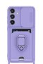 Ilkeshop New Galaxy S25 Plus Case Zuma Silicone with Business Card Holder and Ring (220206) - Lilac
