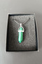 Certified Nails Model High Quality Natural Malachite Malahite Stone Pendant Leather Drawstring Necklace - 5