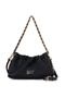 Black Quilted Women's Shoulder Bag - Stylish Handbag with Chain Strap - 2