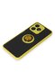 Ilkeshop New Realme C53 Case Montreal Silicone Cover with Ring (100344) - Yellow - 4