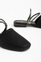 Square Closed-Front Women's Stoned Daily Straw Sandals & Slippers - 4