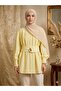 Leaf Brooch and Belt Decorated Loose Tencel Tunic [Buy Small Size, 75 Cm, Wide Fit] - 2