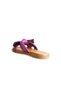 Nira Purple Genuine Leather Women's Slippers - 4