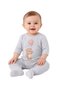 Baby Boy and Girl Teddy Bear Balloon Printed Footed Jumpsuit – 100% Cotton Gray Baby Sleeping Bag with Snap Buttons on the Bottom - 5