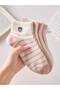 5 Pairs of Women's Short Socks Non-Slip with Pink Cherry and Strawberry Patterns, Suitable for All Seasons - 5