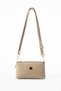 Sanmorris Women's Faux Leather 3-Compartment Metal Zipper Crossbody Small Shoulder Bag - 3