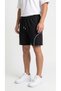 Men's Black Color Shorts with Pockets, Zippered Back Pocket, Ribbed Front, Full Fit - 7