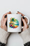 Beach Themed 330ml Printed White Ceramic Mug Cup - 5