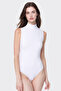 Women's Half Turtleneck & Sleeveless Stretchy Bottom Hook Body Undershirt - 95% Cotton Breathable Fabric