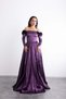 Strapless, Long Sleeves, Shoulder Accessories, Long, Elegant Taffeta Evening Gown