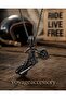 Stainless Steel Skull Detailed Chopper Biker Motorcycle Pendant - 2
