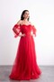 Spaghetti Straps, Romantic, Front Slit, Tulle, Princess Model Stylish Evening Dress - 5