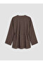 Two Mt Shop Quality Lcw Modest Brown Plain Women's Kimono - 5