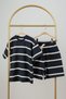 Girl's Pink Striped Basic Shorts T-Shirt Set - 4