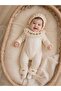 Baby Girl Muslin Fabric Jumpsuit and Hat