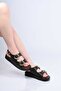 Laceless Buckle Poly Sole Genuine Leather Open Back Sandals 341-1119 Women's Sandals - 2