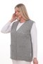 Women's Mercerized Pocketed Buttoned Rolax Knitwear Seasonal Mother's Vest - 2