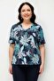V-Neck Patterned Plus Size Blouse