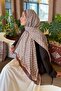 Ethnic Pattern Bamboo Shawl Milk Coffee - 4