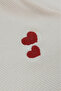 Ecru Tiny Heart Satin Dress - 7