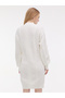 Rochie pulover crem de damă - 2