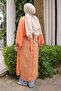 Orange Slit Waist Tie Tunic - 5