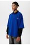 Polo Collar Double Sleeve Detailed Oversize Sweatshirt - 3
