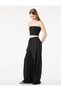Beli Lace-Up Viscose Blend Long Wide Leg Trousers - 2