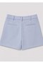 Blue Color Belt Detailed Shorts - 4