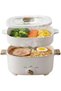 Electric Cooker Multi-Pot, 2.5L Capacity, 1000W Power, 410 Stainless Steel with Non-Stick Coating, Heat-Resistant Glass Lid & Shell, Boil Dry Protection, Multi-Functional for Steaming, Frying & Boili - 2