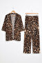 Bürümcük Fabric Trousers Cardigan Double Set Kimono Set