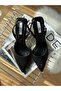 Evening Dress Women's Heeled Shoes Black Stone Heel 7 cm - 2