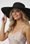 Summer Wide Brim Black Fedora Women's Hat |   Model Suitable for Beach and Daily Use - 5