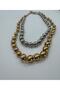 Zra Model Double Set Double Color Ball Necklace - 6