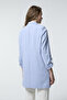 Double-Breasted Collar Sleeve Detail Gray/Blue Jacket 0002 - 5