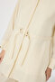 Belted Shirt Collar Relaxed Fit Ivory Suit 1829 - 4