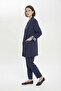 Classic Navy Blue Suit with Shawl Collar and Pocket Detail 1103 - 3
