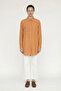 Comfortable Orange Shirt with Buttoned Pocket Detail 0130