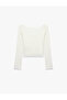 Modal Blend Lace Detailed Slim Fit Short Sleeve U-Neck Cardigan - 4