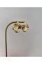 Curved Plate Vip Gold Color Earrings - 4