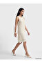 Crew Neck A-Line Crochet Dress - 3