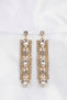 Waterway Fringed Shuttle Crystal Earrings 7 Cm. - 2