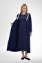 Women's Polka Dot 4-Piece Large Size Long and Short Sleeve Set Dressing Gown-Nightgown-Pajama (Buttoned through) Set %100 Cotton - 2