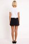 Women's Mini Shorts Low Waist Belted Plain Pattern Denim Fabric Rigid Woven Short Length Stylish - 5