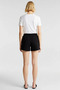 Women's Plus Size Shorts High Waist Knitted Yarn Plain Short Tube Leg Drawstring Waist Without Ruffles Stylish - 5