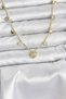 Brass Gold Color Heart Model Women's Necklace 5886 Gold