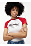 تي شيرت نسائي أبيض منقوش بمقاس قياسي TH X CF1 SCRIPT RAGLAN TEE - 3