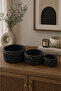Velora Set of 3 Rope Basket Bathroom Organizer Decorative Organizer Handmade Basket Set - 2
